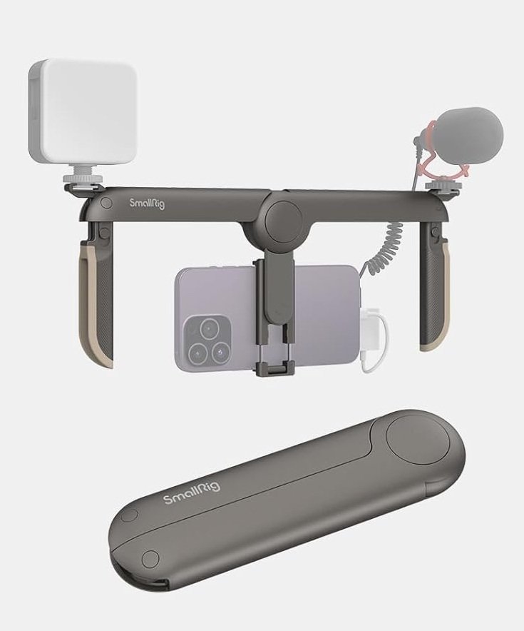 smallrig p20 foldable smartphone rig folded in a pocket sized shape, 2026 mobile filmmaking gear.