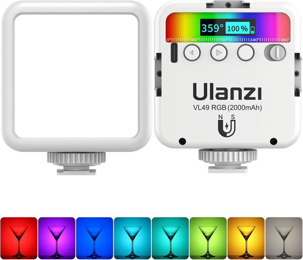 ulanzi vl49 rgb light for cinematic video lighting