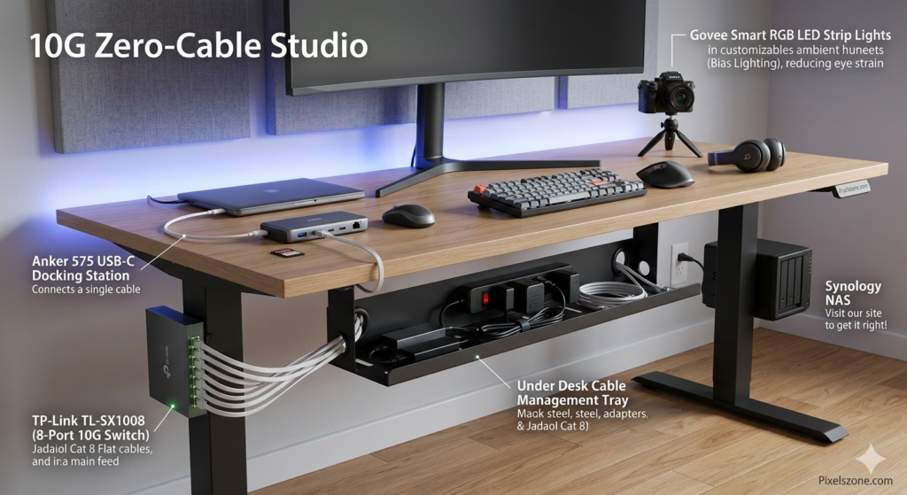 10g zero cable studio pixelszone setup