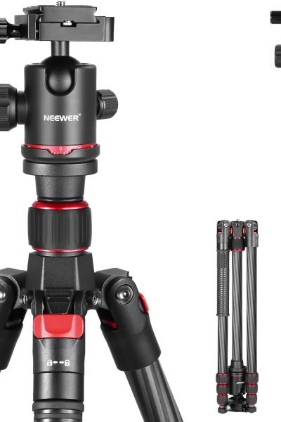 NEEWER Carbon Fiber Camera Tripod with 360 Degree Ball Head for Professional Vlogging